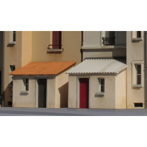 Appentis d'Atelier murs en crépi - Echelle HO Cités-Miniatures ED-028-2-HO-V1
