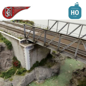 Bridge abutment double track (2 pcs) H0 PN Sud modélisme 87135 - Maketis