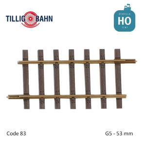 Straight track, length  53 mm H0 Tillig 85128 - Maketis