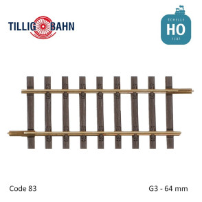 Straight track, length  64 mm H0 Tillig 85130 - Maketis