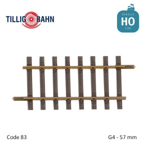 Straight track, length  57 mm H0 Tillig 85131 - Maketis