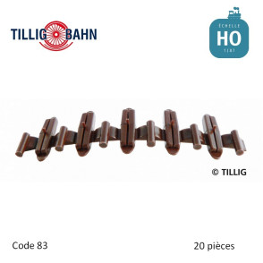 Insulating rail joiners brown (20 pieces) H0 Tillig 85502 - Maketis