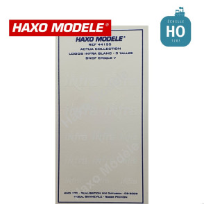 Planche marquages INFRA blanc Ep IV-V HO Haxo Modèle HM44155  - Maketis