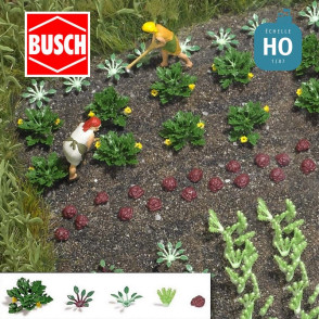 Champs de légumes et salades HO Busch 1222 - Maketis