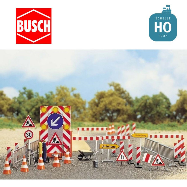 Accessoires de chantiers routiers HO Busch 6048