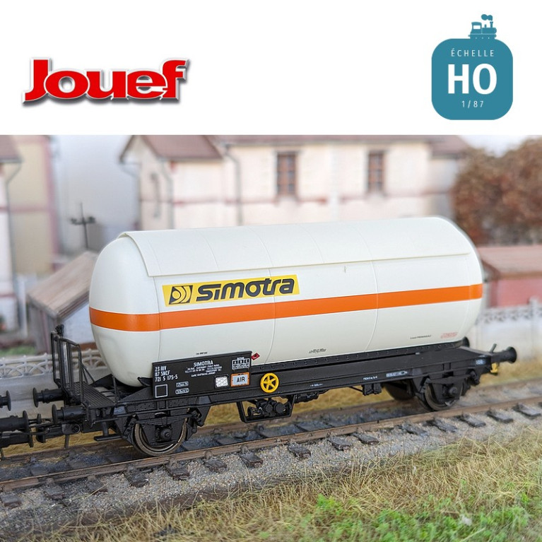 Set 2 zweiachsige Kesselwagen mit Sonnenschutzdach „Simotra“ SNCF Ep IV HO Jouef HJ6265 - Maketis