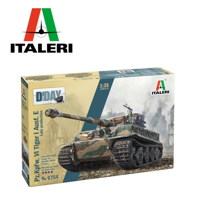 Char allemand Pz.Kpfw. VI Tiger I Ausf. E late production WWII 1/35 Italeri 6754