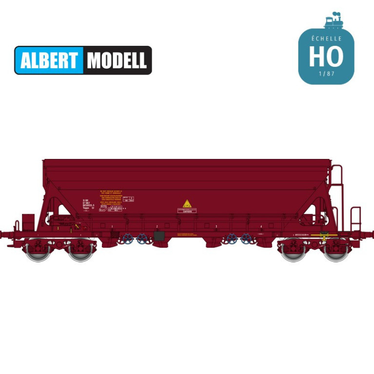 Wagon trémie T84 Tapps France Wagons bogies Y25 moulés SNCF Ep V HO Albert Modell 065306