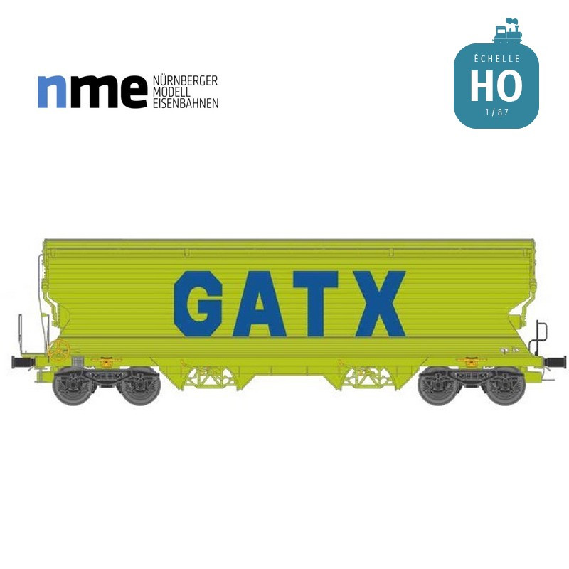 Grain wagon Tagnpps 95m3 GATX fluorescent green Ep VI HO NME 525600 - Maketis