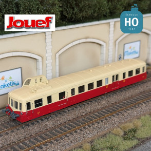 Diesel railcar X 3800 "Picasso" red/beige SNCF Ep III Analog HO Jouef HJ2617 - Maketis