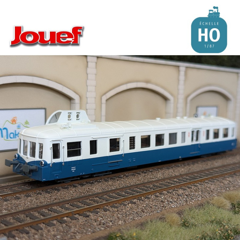 Autorail diesel X 93953 "Picasso" bleu/beige SNCF Ep IV Analogique HO Jouef HJ2619 - Maketis