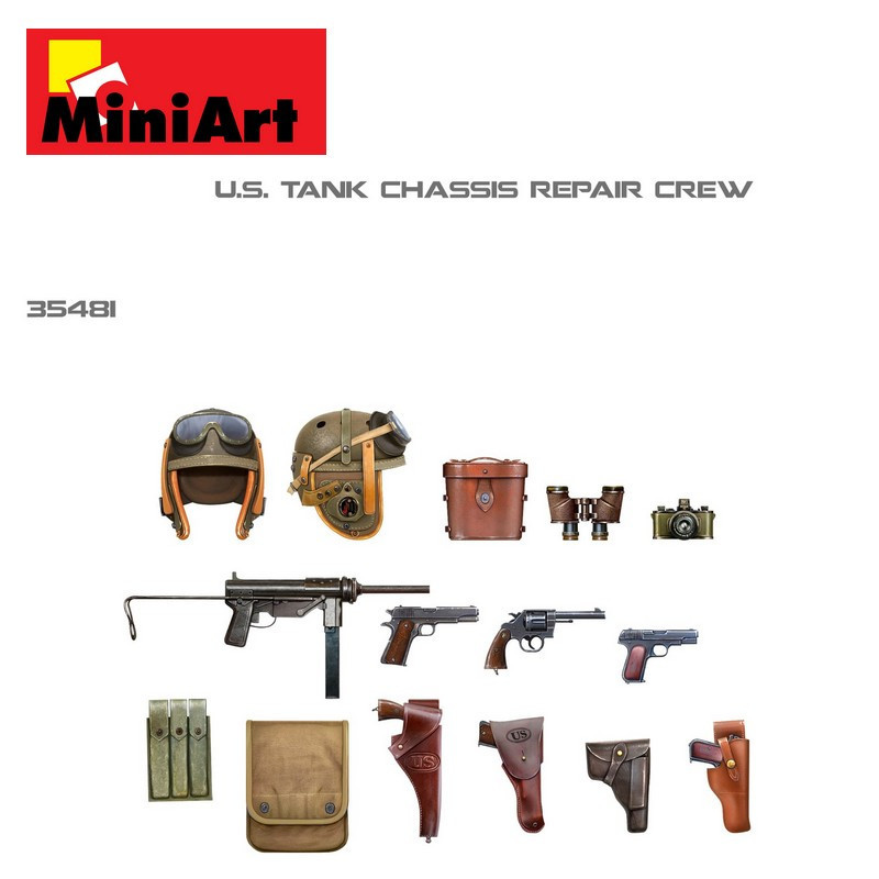 Equipe de réparateurs de char US intervenant sur chenille WWII 1/35 MiniArt 35481