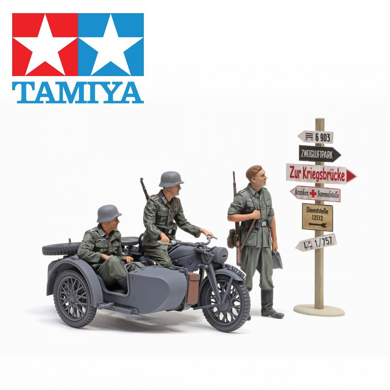 Moto allemande KS600 et sidecar WWII 1/35 Tamiya 35384 - Maketis