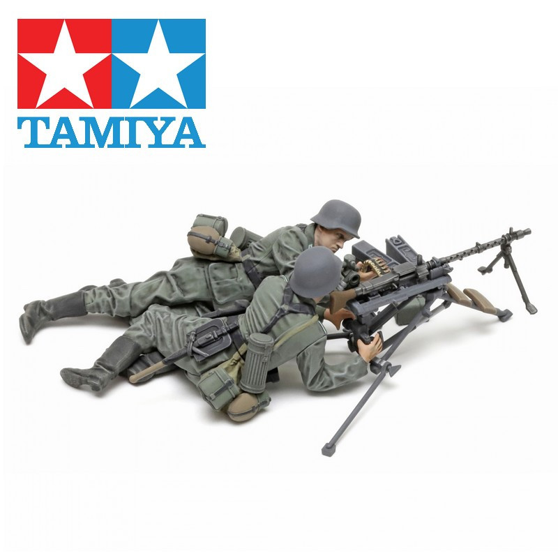 Mitrailleurs allemands(Mid-WWII) 5 figurines et accessoires 1/35 Tamiya 35386 - Maketis