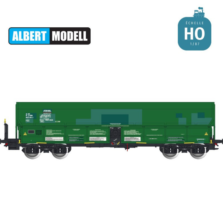 Wagon trémie minéralier Falns Atir-Rail vert Ep VI HO Albert Modell 665031 - Maketis