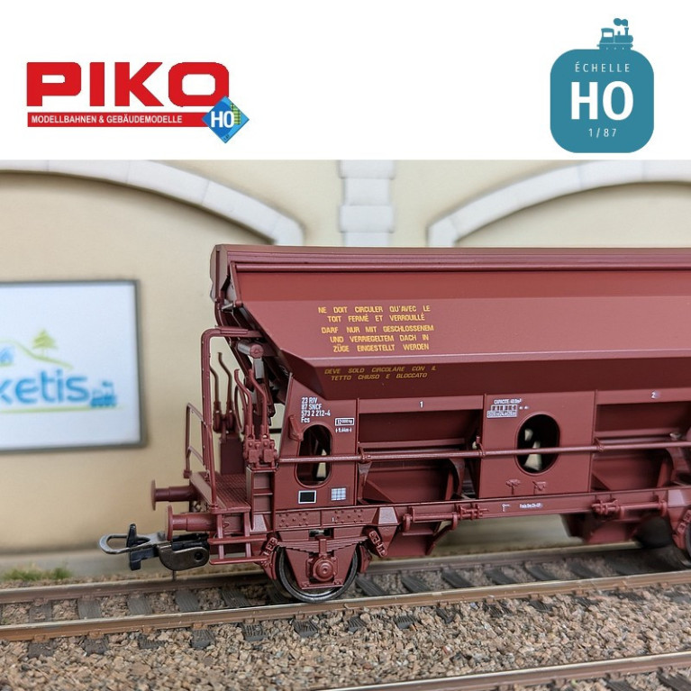 Wagon trémie 2 essieux Fcs SNCF Ep V HO Piko 97137 - Maketis