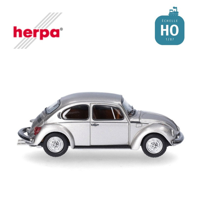 Voiture VW Coccinelle 1303 argent métallisé HO Herpa 430982 - Maketis