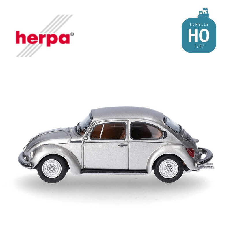 Voiture VW Coccinelle 1303 argent métallisé HO Herpa 430982 - Maketis