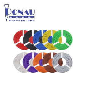 Set 10 bobines en cuivre souple multibrins (0,25 mm²) x 10 m Donau 125-MIX - Maketis