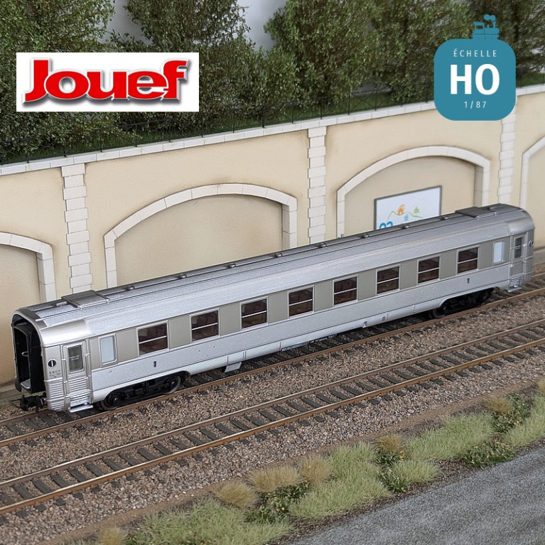 Coffret 3 voitures courtes DEV Inox (A8myfi, A3B5myfi, B5smyfi bar) SNCF Ep IIIa HO Jouef HJ4174 - Maketis