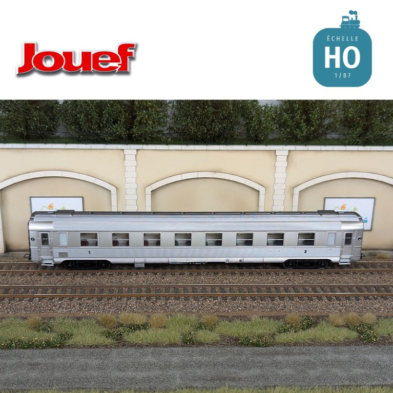 Coffret 3 voitures courtes DEV Inox (A8myfi, A3B5myfi, B5smyfi bar) SNCF Ep IIIa HO Jouef HJ4174 - Maketis