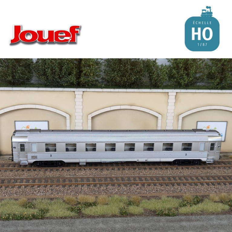 Coffret 3 voitures courtes DEV Inox (2 x B8myfi + A6Dzmyi bagages) SNCF Ep IIIa HO Jouef HJ4175 - Maketis