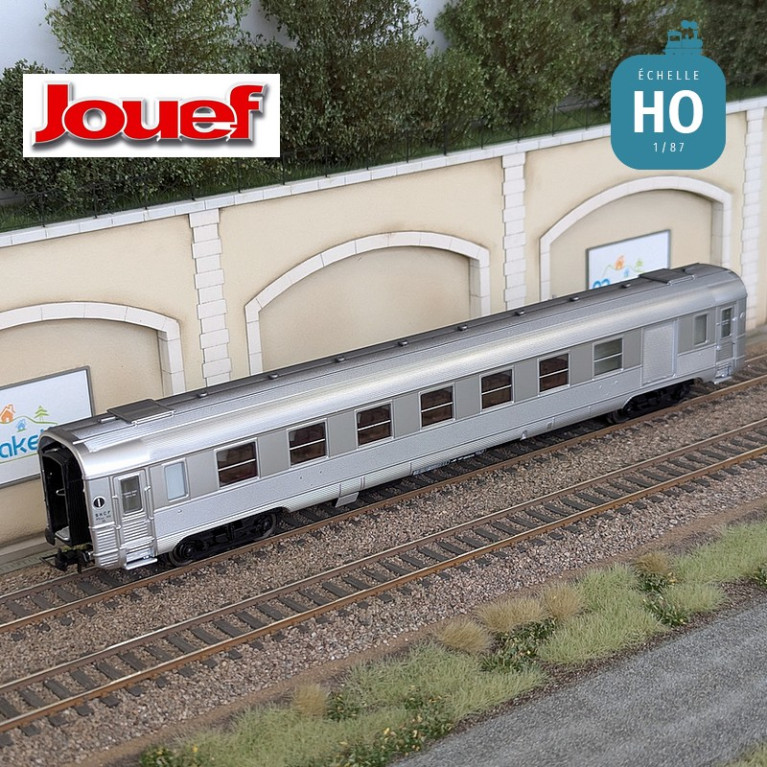 Coffret 3 voitures courtes DEV Inox (2 x B8myfi + A6Dzmyi bagages) SNCF Ep IIIa HO Jouef HJ4175 - Maketis