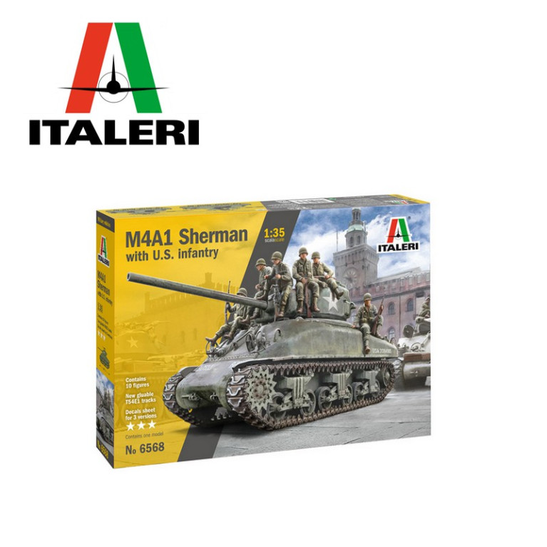 Char M4A1 SHERMAN et infanterie 1/35 Italeri 6568 - Maketis