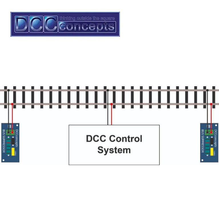 Suppresseur de pic de tension et terminateur pour réseau digital DCC (2 pcs) DCCconcepts DCC-BSS.2 - Maketis