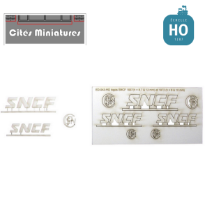 Lettrage SNCF & logo – Echelle HO Cités Miniatures ED-044-HO - Maketis