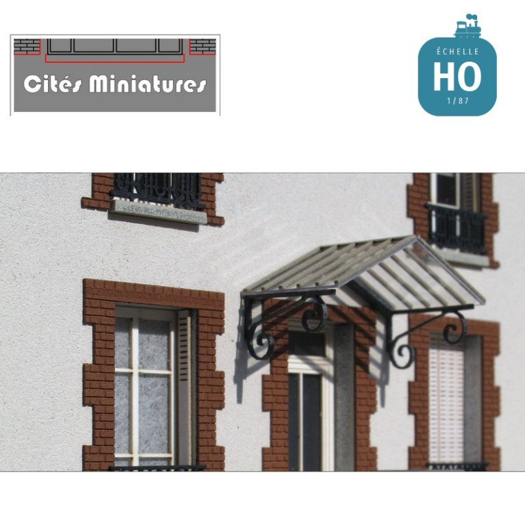 Marquise pour pavillon Echelle HO Cités Miniatures ED-058-1-HO - Maketis