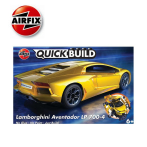 Maquette Quickbuild (sans colle, sans peinture) Lamborghini Aventador Jaune Airfix J6026 - Maketis