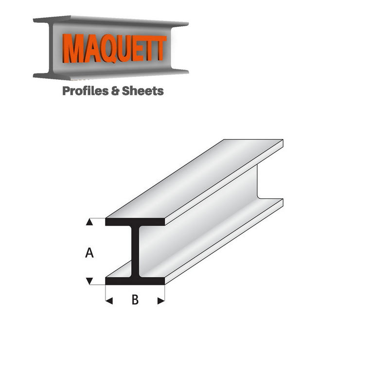 Profilés blanc super styrène en H 330 mm Maquett - Maketis