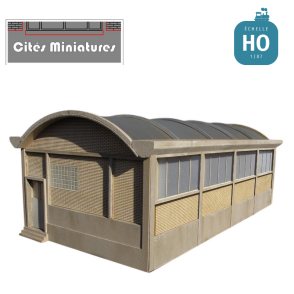 Atelier SNCF court - 4 fenêtres rectangulaires HO Cités Miniatures CMBF-002 - Maketis