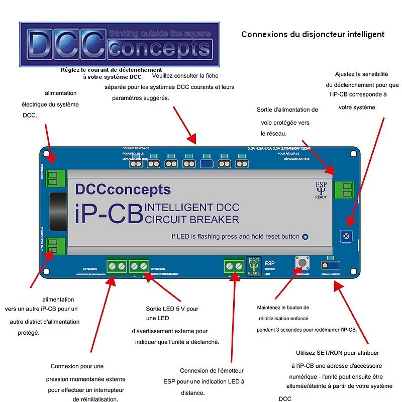 Disjoncteur intelligent DCC DCCconcepts DCD-iPCB.1 - Maketis