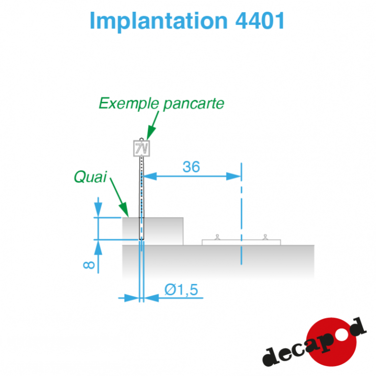 Assortiment de poteaux en béton anciens HO Decapod 4401 - Maketis