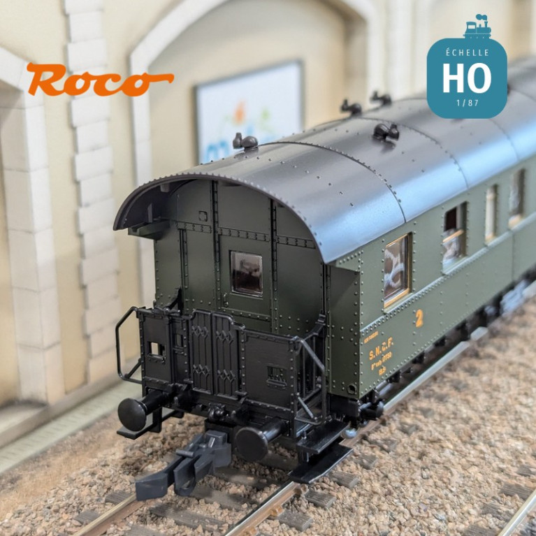 Set 4 voitures voyageurs (ex DRG "Donnerbüchsen") SNCF Ep III HO Roco 6200055 - Maketis