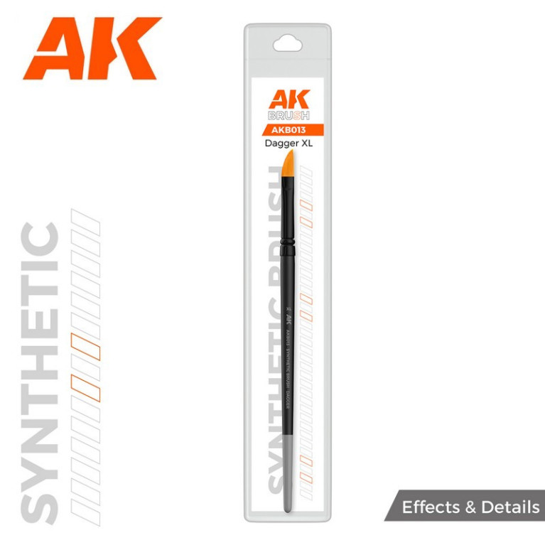 Brosse plate synthétique triangulaire pour effets d'usures XL AK Interactive AKB013 - Maketis