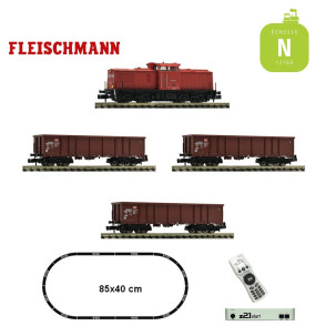 Coffret de départ Digital Z21 Locomotive diesel class 204 avec wagons de marchandises DB AG Ep V-VI N Fleischmann 5170005 - Make