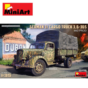 Camion de transport 3t allemand 3.6-36S Milieu Prod. WWII 1/35 MiniArt 35456 - Maketis