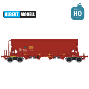 Wagon trémie T90 Tanpps rouge bogies Y25 moulés Ermewa Ep VI HO Albert Modell 065315 - Maketis